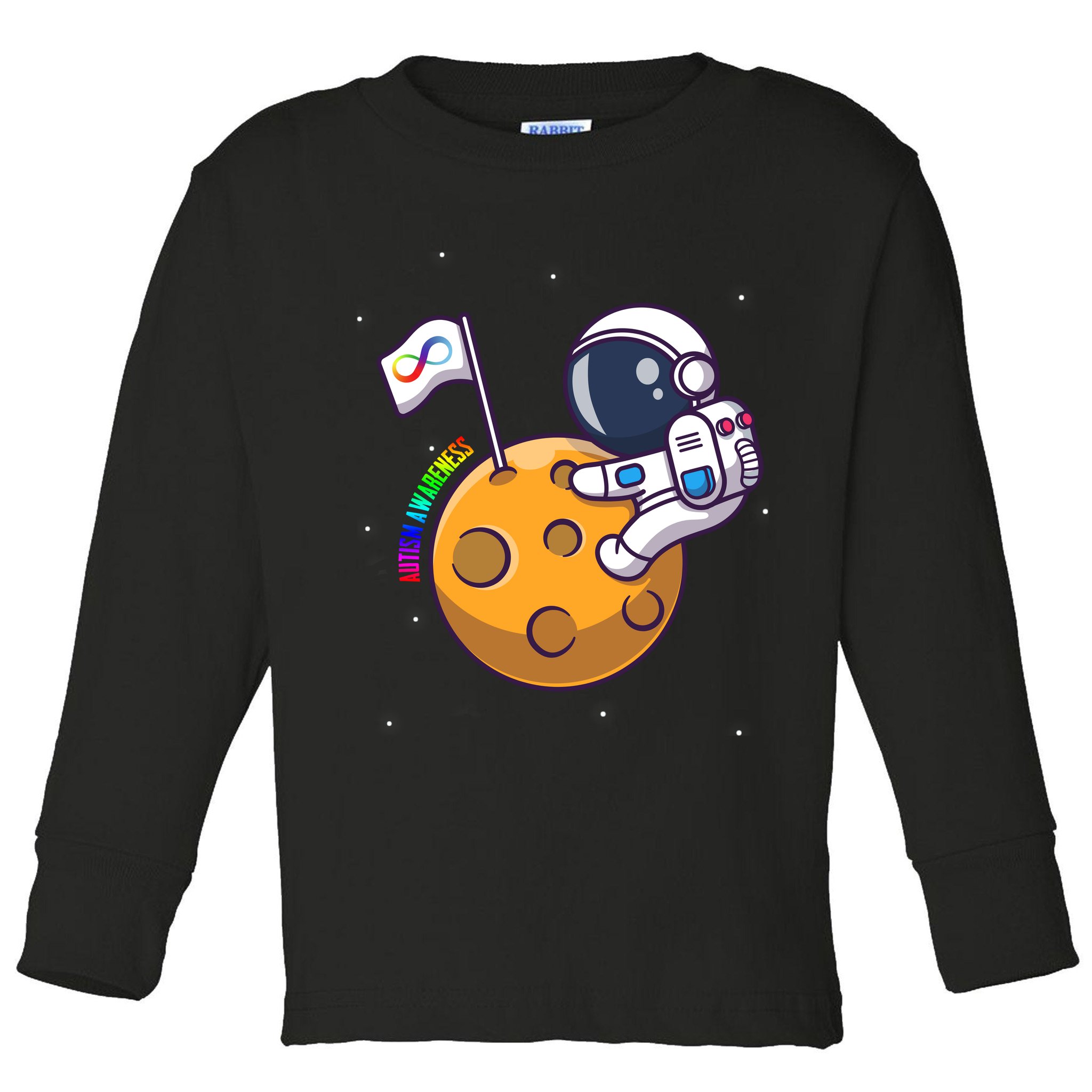 Autism Awareness Neurodiversity Astronaut Toddler Long Sleeve Shirt