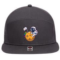 Autism Awareness Neurodiversity Astronaut 7 Panel Mesh Trucker Snapback Hat