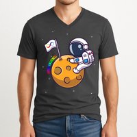 Autism Awareness Neurodiversity Astronaut V-Neck T-Shirt