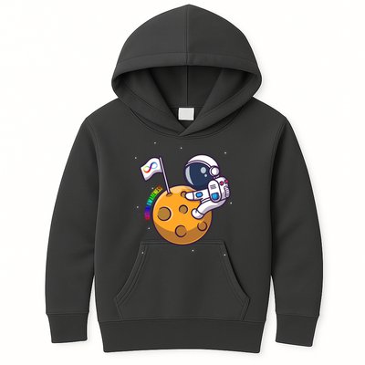 Autism Awareness Neurodiversity Astronaut Kids Hoodie