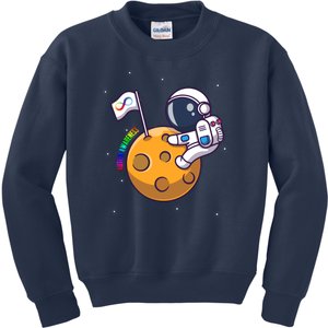 Autism Awareness Neurodiversity Astronaut Kids Sweatshirt