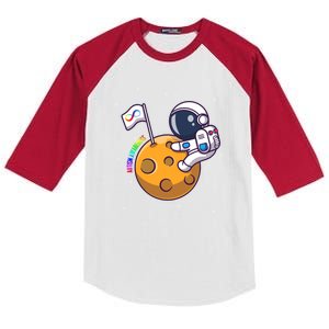 Autism Awareness Neurodiversity Astronaut Kids Colorblock Raglan Jersey