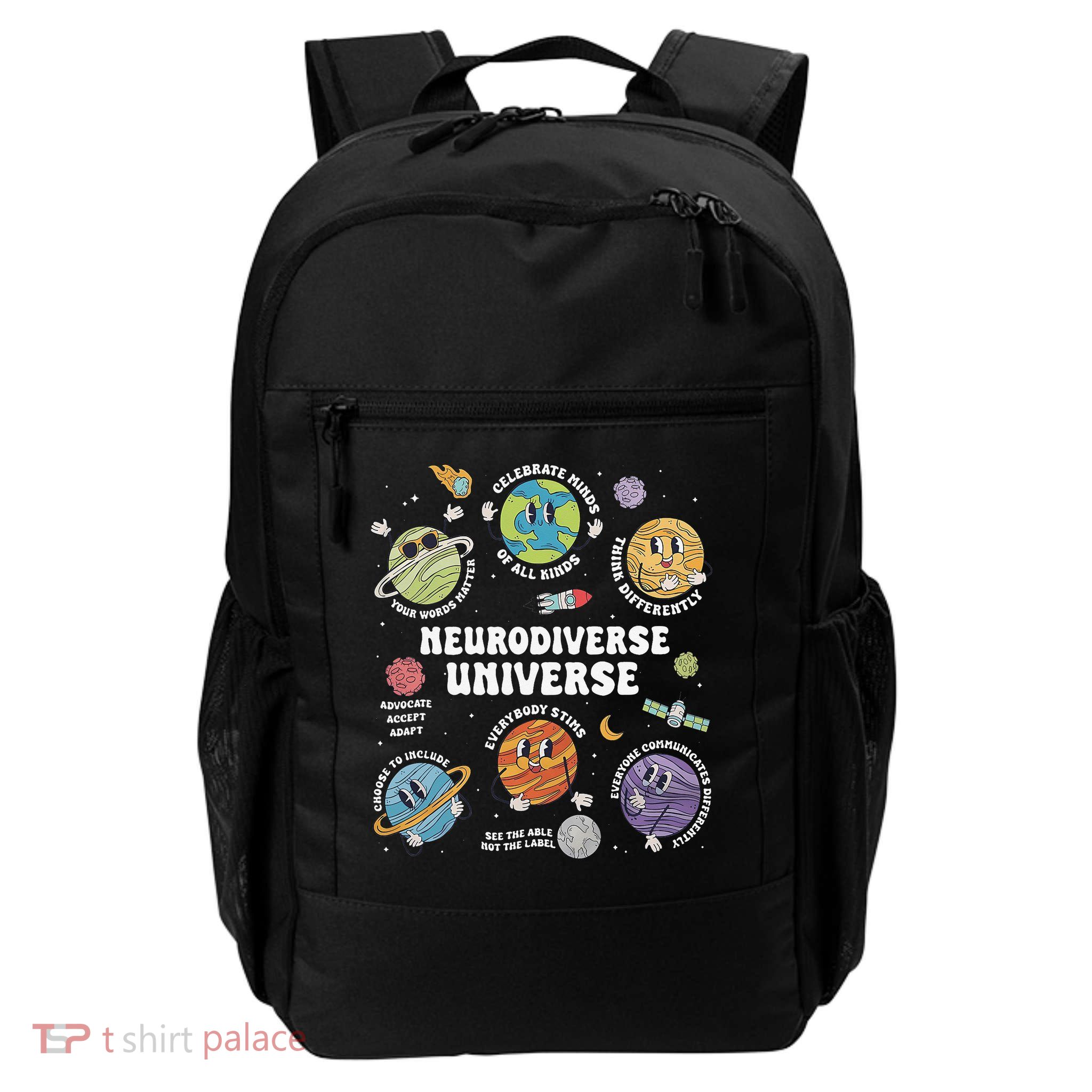 Autism Awareness Neurodiverse Universe Neurodiversity Daily Commute Backpack
