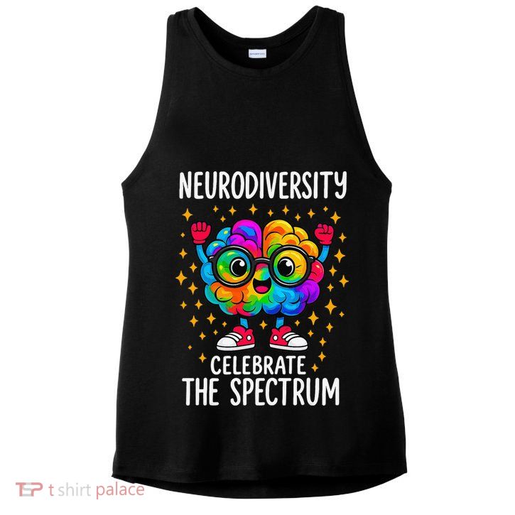 Autism Awareness Neurodiversity Celebrate The Spectrum Ladies PosiCharge Tri-Blend Wicking Tank