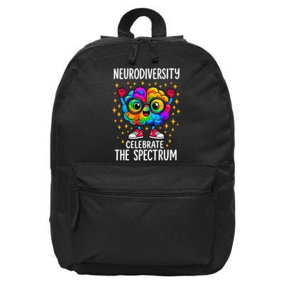 Autism Awareness Neurodiversity Celebrate The Spectrum 16 in Basic Backpack