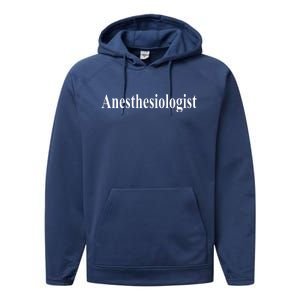 Anesthesiologist Performance Fleece Hoodie