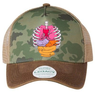 Aanatomicat Cat Chest Skeleton Legacy Tie Dye Trucker Hat