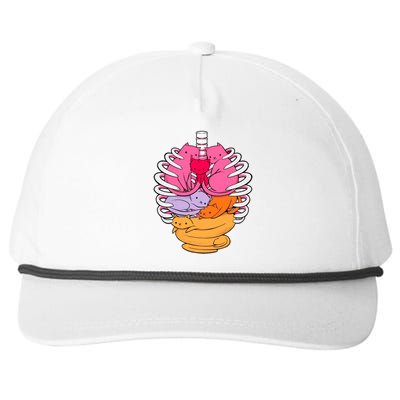 Aanatomicat Cat Chest Skeleton Snapback Five-Panel Rope Hat