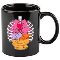 Aanatomicat Cat Chest Skeleton 11oz C Handle Ceramic Mug