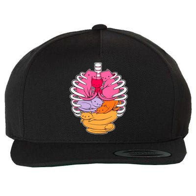 Aanatomicat Cat Chest Skeleton Wool Snapback Cap