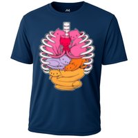Aanatomicat Cat Chest Skeleton Cooling Performance Crew T-Shirt