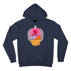 Aanatomicat Cat Chest Skeleton Hoodie