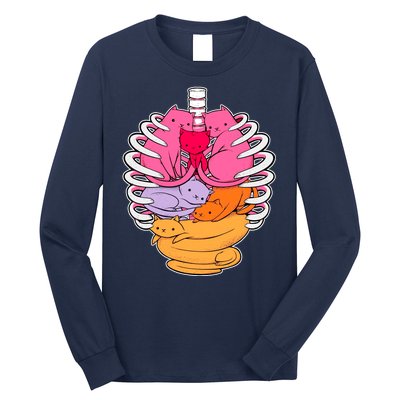 Aanatomicat Cat Chest Skeleton Long Sleeve Shirt