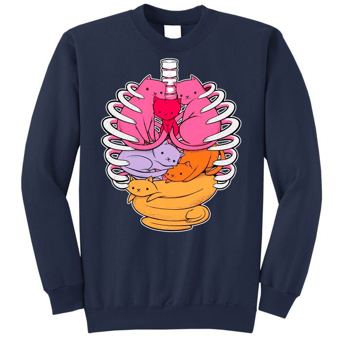 Aanatomicat Cat Chest Skeleton Sweatshirt