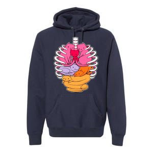 Aanatomicat Cat Chest Skeleton Premium Hoodie