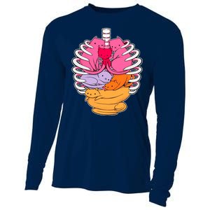 Aanatomicat Cat Chest Skeleton Cooling Performance Long Sleeve Crew