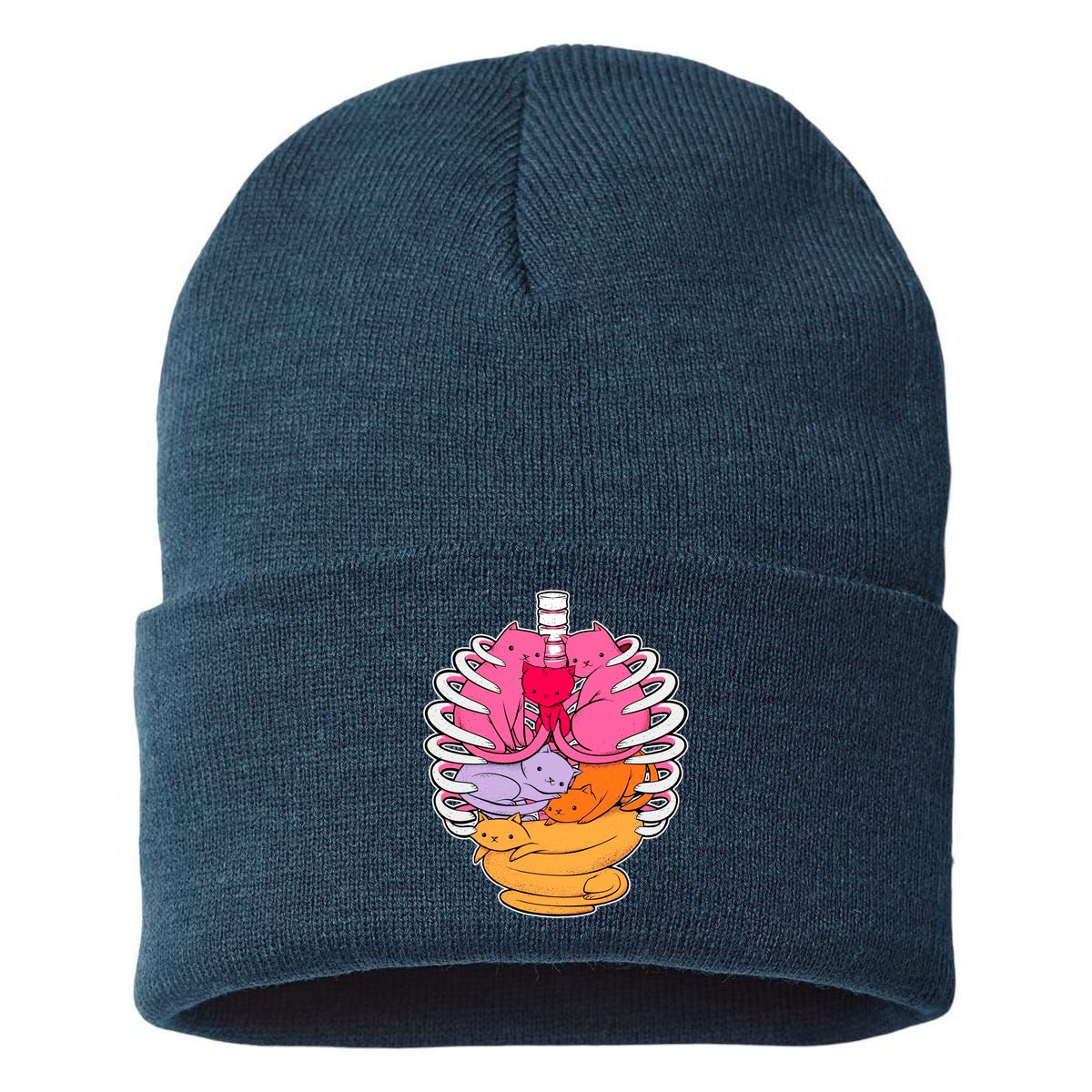 Aanatomicat Cat Chest Skeleton Sustainable Knit Beanie