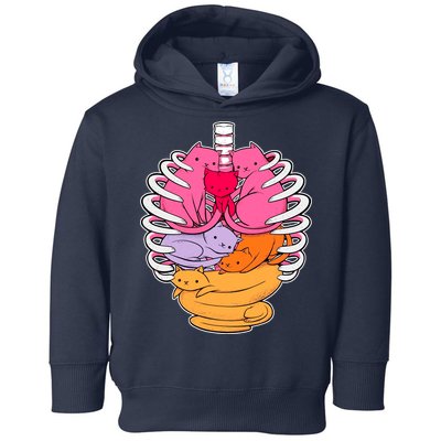Aanatomicat Cat Chest Skeleton Toddler Hoodie