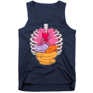 Aanatomicat Cat Chest Skeleton Tank Top