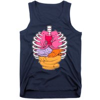 Aanatomicat Cat Chest Skeleton Tank Top