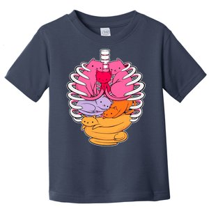 Aanatomicat Cat Chest Skeleton Toddler T-Shirt