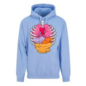 Aanatomicat Cat Chest Skeleton Unisex Surf Hoodie