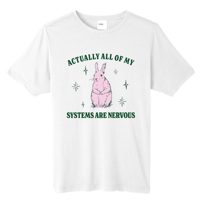 Actually All Of My Systems Are Nervous Funny Mental Health Tall Fusion ChromaSoft Performance T-Shirt