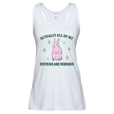 Actually All Of My Systems Are Nervous Funny Mental Health Ladies Essential Flowy Tank