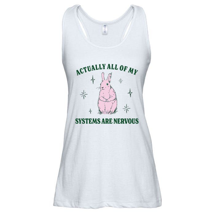 Actually All Of My Systems Are Nervous Funny Mental Health Ladies Essential Flowy Tank