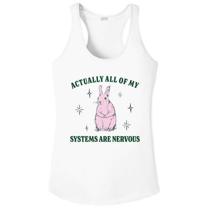 Actually All Of My Systems Are Nervous Funny Mental Health Ladies PosiCharge Competitor Racerback Tank