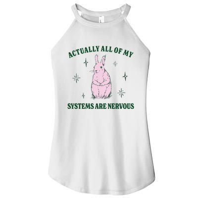 Actually All Of My Systems Are Nervous Funny Mental Health Women's Perfect Tri Rocker Tank