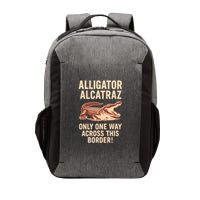Alligator Alcatraz One Way Across This Border Vector Backpack