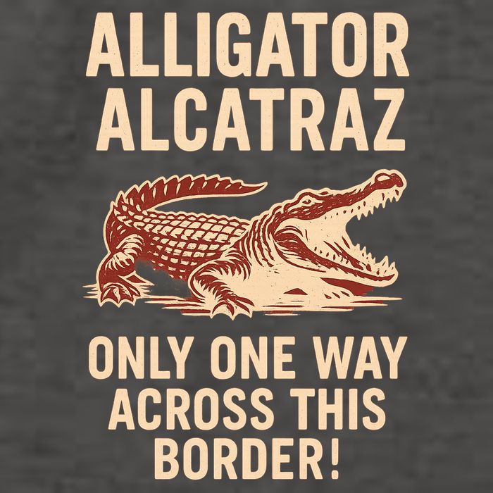 Alligator Alcatraz One Way Across This Border Vector Backpack