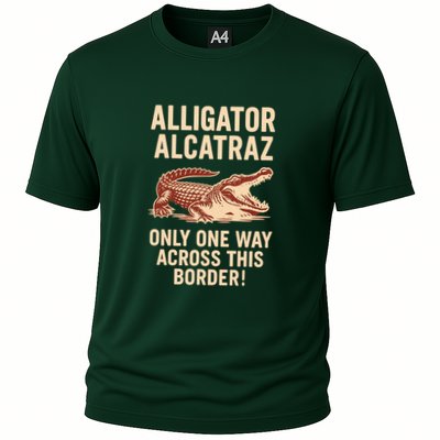 Alligator Alcatraz One Way Across This Border Cooling Performance Crew T-Shirt
