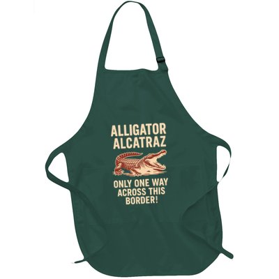 Alligator Alcatraz One Way Across This Border Apron