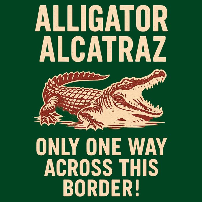 Alligator Alcatraz One Way Across This Border T-Shirt