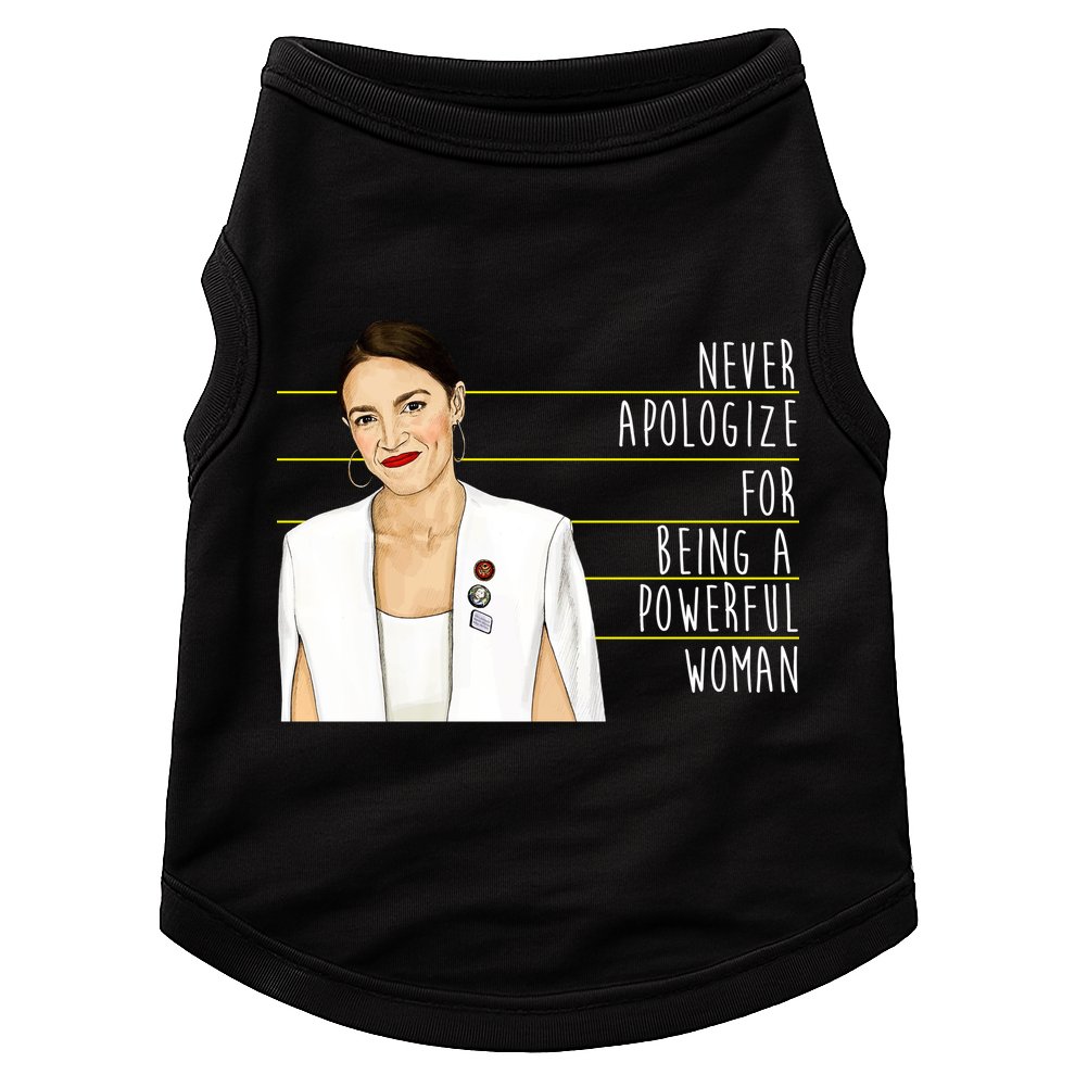 AOC Alexandria Ocasio Cortez Powerful Woman Quote Doggie Tank