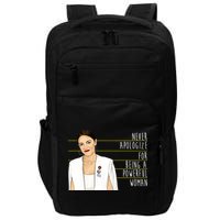 AOC Alexandria Ocasio Cortez Powerful Woman Quote Impact Tech Backpack