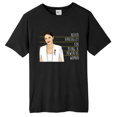 AOC Alexandria Ocasio Cortez Powerful Woman Quote Tall Fusion ChromaSoft Performance T-Shirt