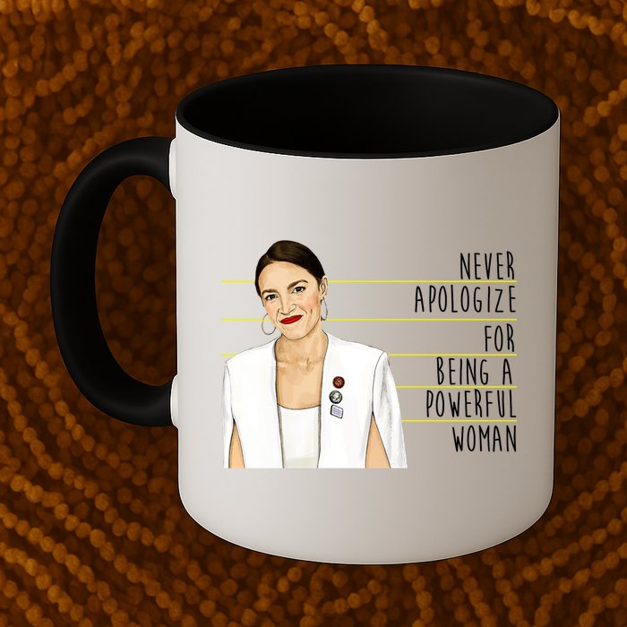 AOC Alexandria Ocasio Cortez Powerful Woman Quote Mug