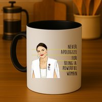 AOC Alexandria Ocasio Cortez Powerful Woman Quote Mug