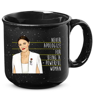 AOC Alexandria Ocasio Cortez Powerful Woman Quote 15oz Campfire Ceramic Mug