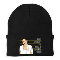 AOC Alexandria Ocasio Cortez Powerful Woman Quote Beanie