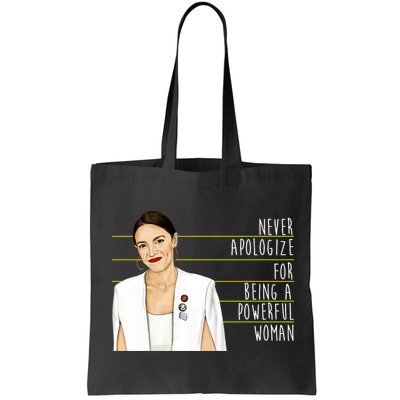 AOC Alexandria Ocasio Cortez Powerful Woman Quote Bag