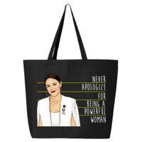 AOC Alexandria Ocasio Cortez Powerful Woman Quote 25L Jumbo Tote
