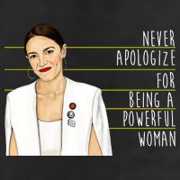 AOC Alexandria Ocasio Cortez Powerful Woman Quote 25L Jumbo Tote