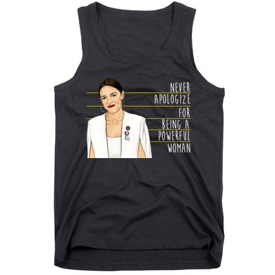 AOC Alexandria Ocasio Cortez Powerful Woman Quote Tank Top