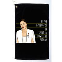 AOC Alexandria Ocasio Cortez Powerful Woman Quote Golf Towel