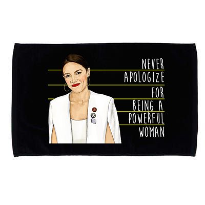 AOC Alexandria Ocasio Cortez Powerful Woman Quote Microfiber Hand Towel