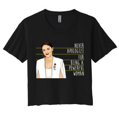 AOC Alexandria Ocasio Cortez Powerful Woman Quote Crop Top